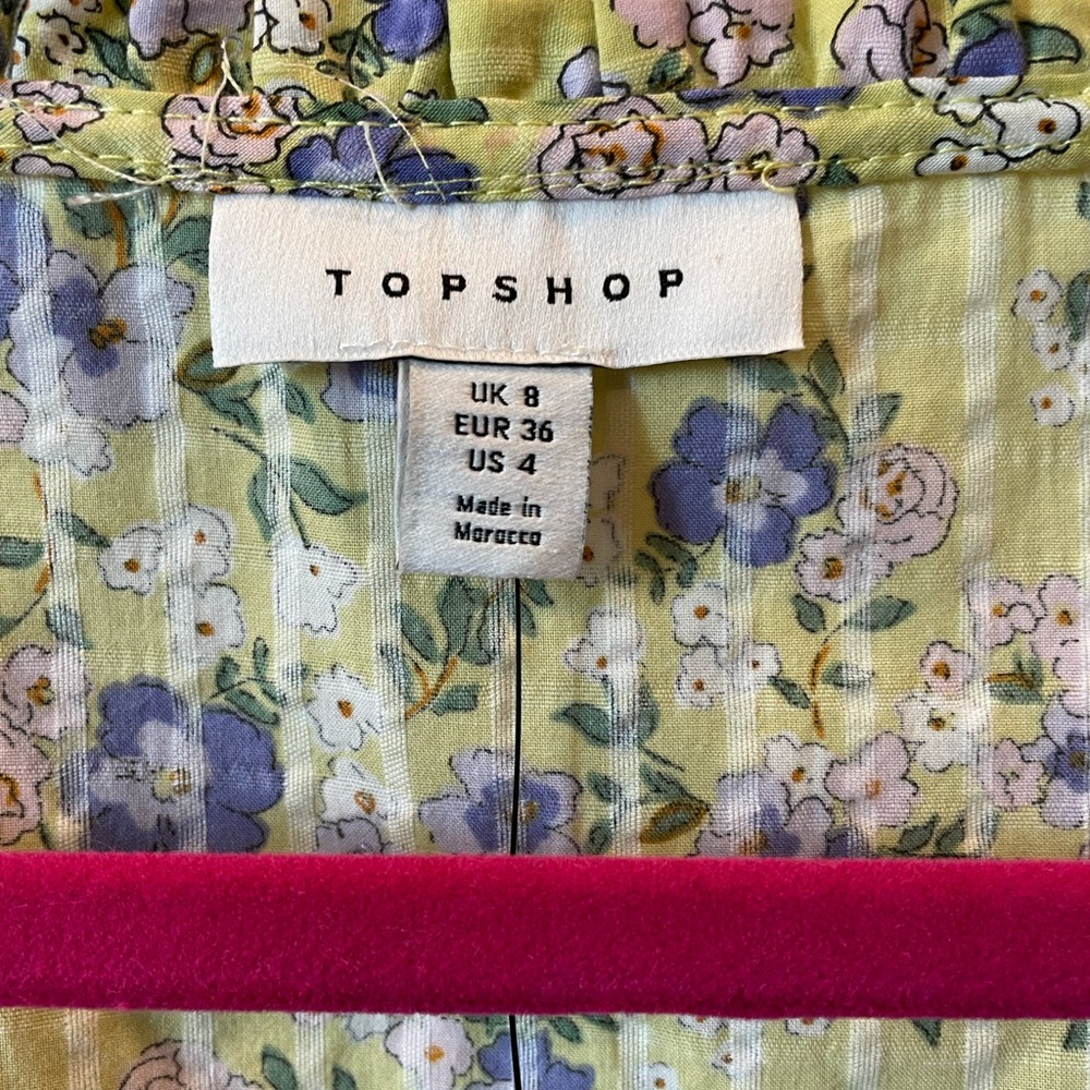 Topshop Floral Cropped long sleeve - Picture 2 of 3
